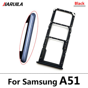 Original Dual Card Phone Sim SD Card Tray For Samsung Galaxy A12 A31 A51 A71 NEW SIM Chip Holder Slot Adapter Drawer Part + Pin