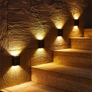Smart Solar LED Outdoor Light Waterproof Garden Decor Lamps for Balcony Courtyard Street Wall Light Garden Outdoor Solar Lamp