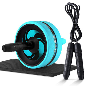 Roller&amp;Jump Rope No Noise Abdominal Wheel Ab Roller with Mat  For Exercise Fitness Equipment Accessories Body Building