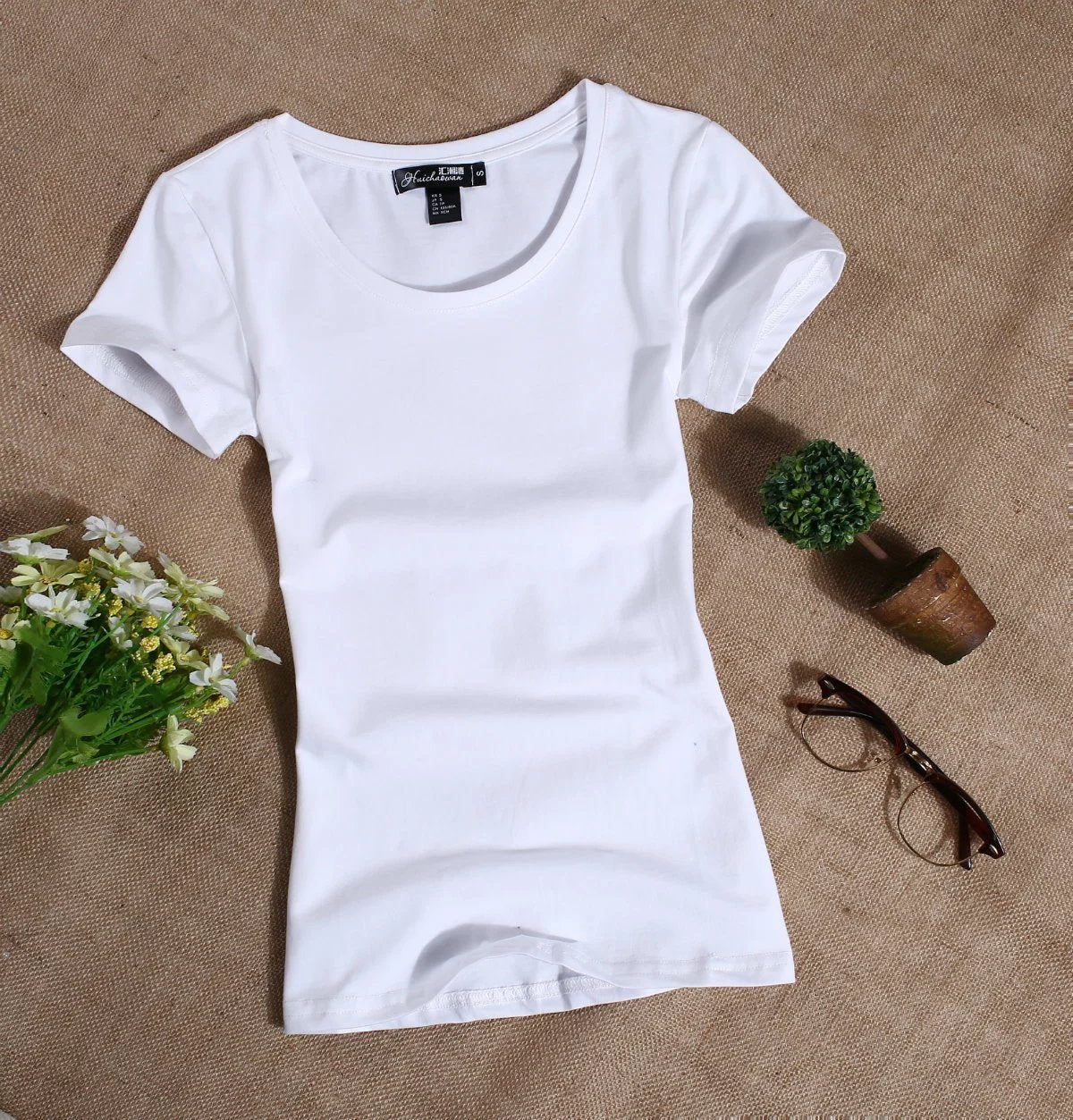 MRMT 2023 Women&#39;s T Shirt Women Short Sleeved Slim Solid Color Womens Simple Tee T-Shirt For Female Tshirt