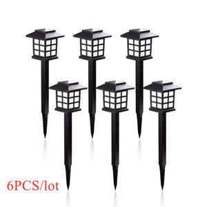 2/4/6/8pcs Led Solar Pathway Lights Waterproof Outdoor Solar Lamp for Garden/Landscape/Yard/Patio/Driveway/Walkway Lighting