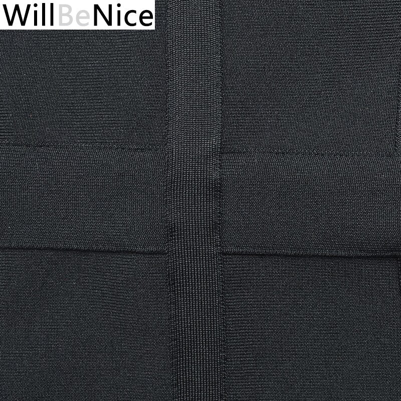 WillBeNice Black 2019 Fashion Women's Sexy Deep V Neck Autumn Long Sleeve Winter Bandage Dresses Bodycon Celebrity Party Dress