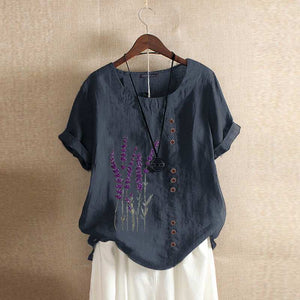 Summer Embroidery Tops Kaftan Women's Blouse 2023 ZANZEA Short Sleeve Tee Shirts Female O Neck Blusas  Casual Tunic