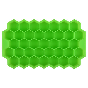 SILIKOLOVE Honeycomb Ice Cube Trays with Removable Lids Silica Gel Ice Cube Mold BPA Free