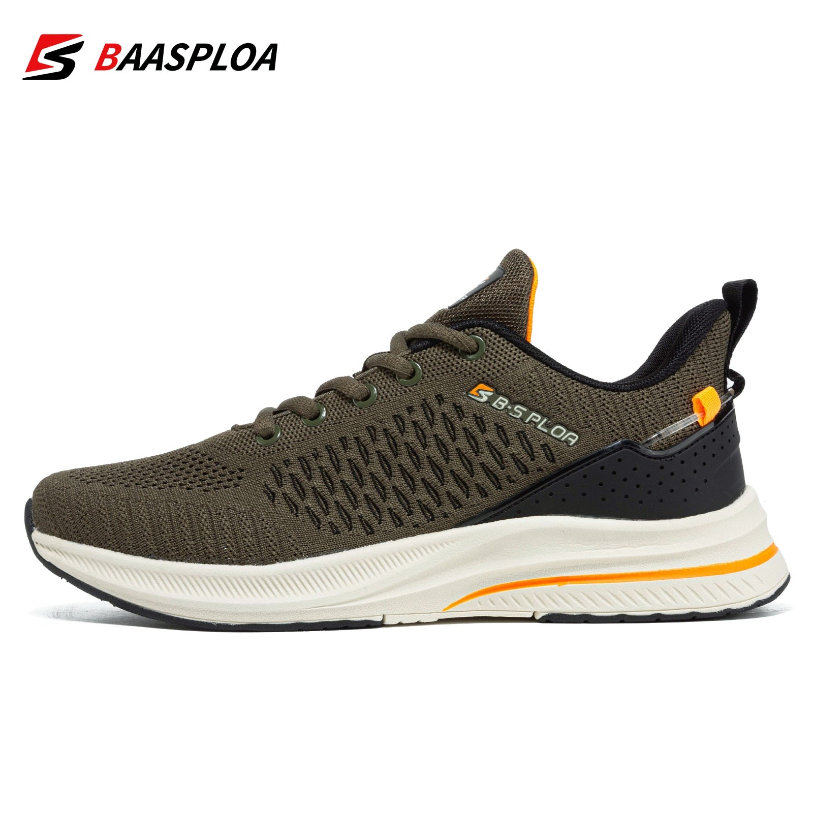 Baasploa Lightweight Running Shoes For Men 2023 Men\&#39;s Designer Mesh Casual Sneakers Lace-Up Male Outdoor Sports Tennis Shoe