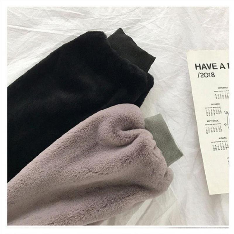 Winter Fashion Sweet And Velvet Warm Women&#39;s Hoodies Harajuku Korean Loose Casual Wool Flannel Pullover Sweatshirt