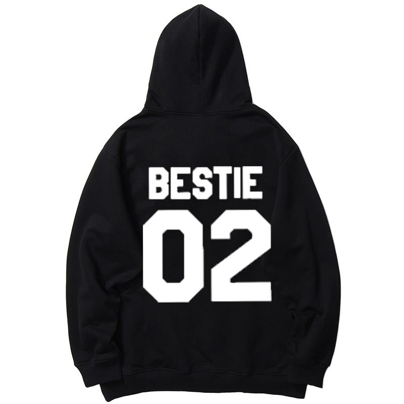 Bestie 01 Bestie 02 Best Friend Hoodies Bestie BFF Hoodies Women BEST FRIENDS Hoodies Sweatshirts Pullovers Vintage Sweatshirt