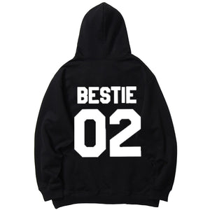 Bestie 01 Bestie 02 Best Friend Hoodies Bestie BFF Hoodies Women BEST FRIENDS Hoodies Sweatshirts Pullovers Vintage Sweatshirt