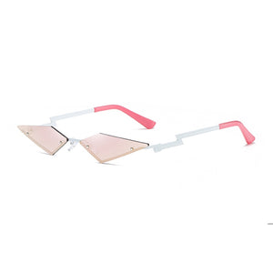 Sunglasses women Men oculos Fire Flame Sunglasses Rimless Wave Sun Glasses UV 400 Eyewear Trendy Narrow Sunglasses okulary gafas