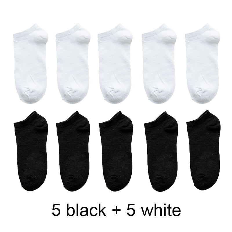 10 Pairs Women  Breathable Sports socks Solid Color Boat Comfortable Cotton Ankle Socks  Wholesale