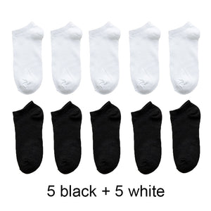 10 Pairs Women  Breathable Sports socks Solid Color Boat Comfortable Cotton Ankle Socks  Wholesale