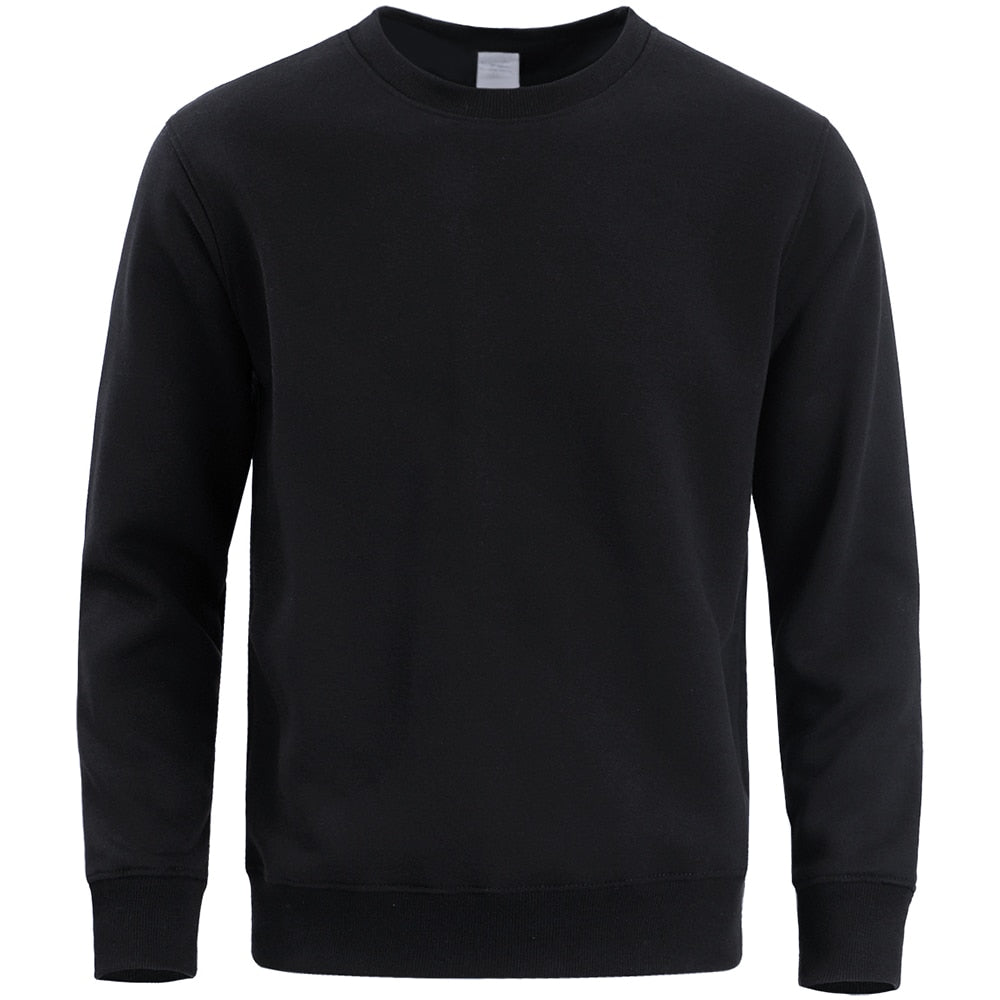 2022 New Solid Color Mens Hoodies Hooded Sweatshirts Autumn Winter Fleece Warm Black Hoodies Loose High Quality Top Casual Thick