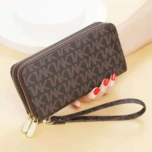 Women's wallet fashion Ladies mobile phone bag long printing new clutch bag star Double zipper hand strap bag Multiple color 697