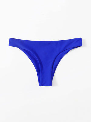 ZTVitality Solid Nylon Sexy Bikini Women's Swimsuit 2021 New Arrival Mid Waist Separate Swimwear Summer Brazilian Bikinis Bottom