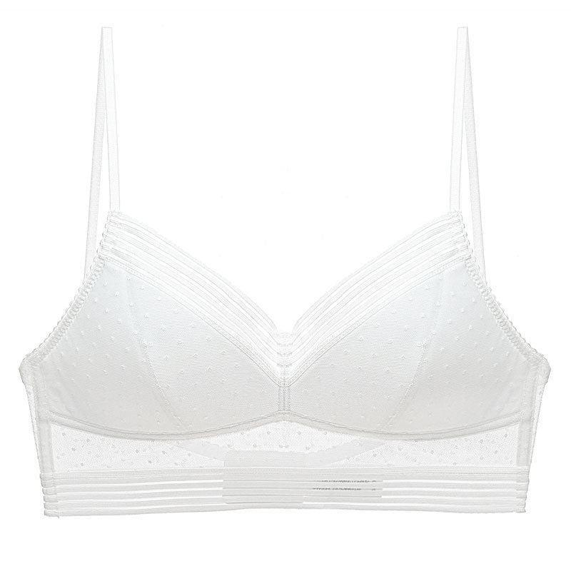 Sexy Backless Bra Lace Deep U Low Back Bralette Thin Cup Brassiere Halter Soft Seamless Elastic Underwear Tank Tops Encaje Mujer