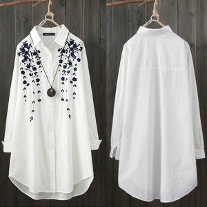 Elegant Print Shirt Women's Casual Shirts ZANZEA Fashion Button Down Floral Blusas Female Lapel Work Blusas  Tunic Tops