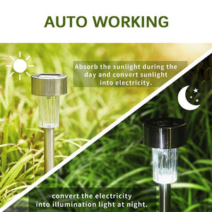 Lawn Light Led Garden Lamp Solar Garden Light Stainless Waterproof  Steel Solar Lamp for Garden Lights Outdoor Path Light