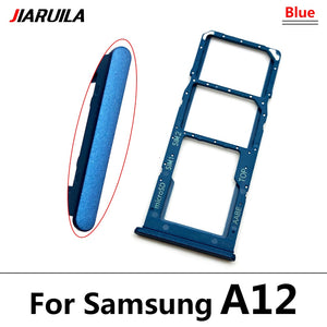 Original Dual Card Phone Sim SD Card Tray For Samsung Galaxy A12 A31 A51 A71 NEW SIM Chip Holder Slot Adapter Drawer Part + Pin