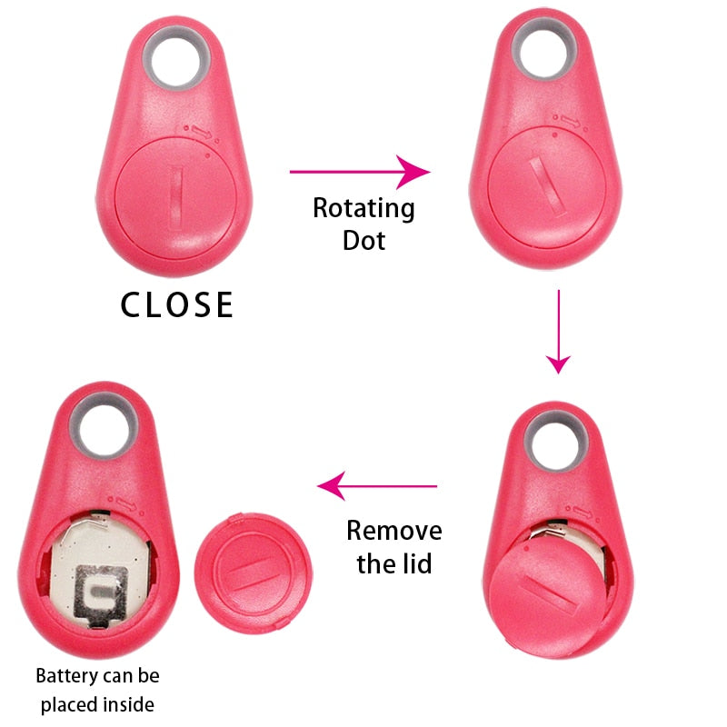 Anti-Lost Mini Pet Smart Tracker Bluetooth 4.0 GPS Alarm Locator Keychain for Pet Dog Cat Child ITag Tracker Key Finder Collar