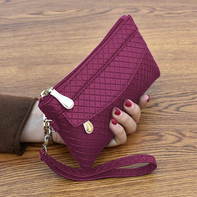 New Fashion Pu Leather Women Wallet Clutch Women&#39;s Purse Best Phone Wallet Female Case Phone Pocket Purse Coin Bag