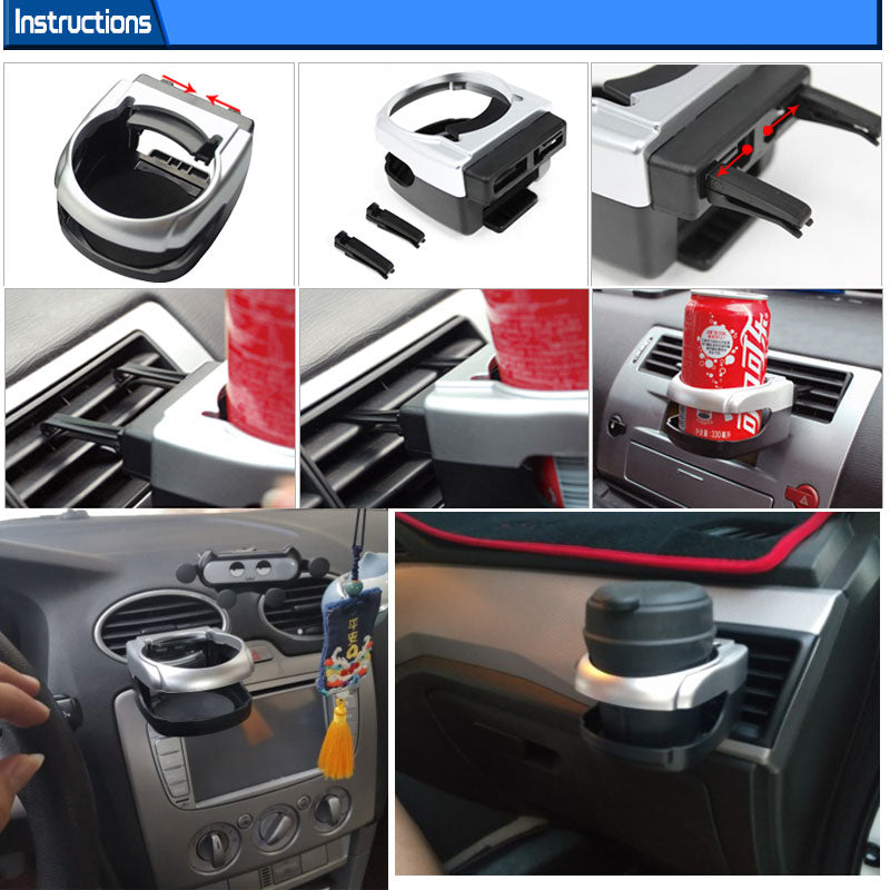 Car-styling AUTO Car Truck Drink Water Cup Bottle Can Holder Door Mount Stand Ashtray bracket Outlet Air Vent Holders Universal