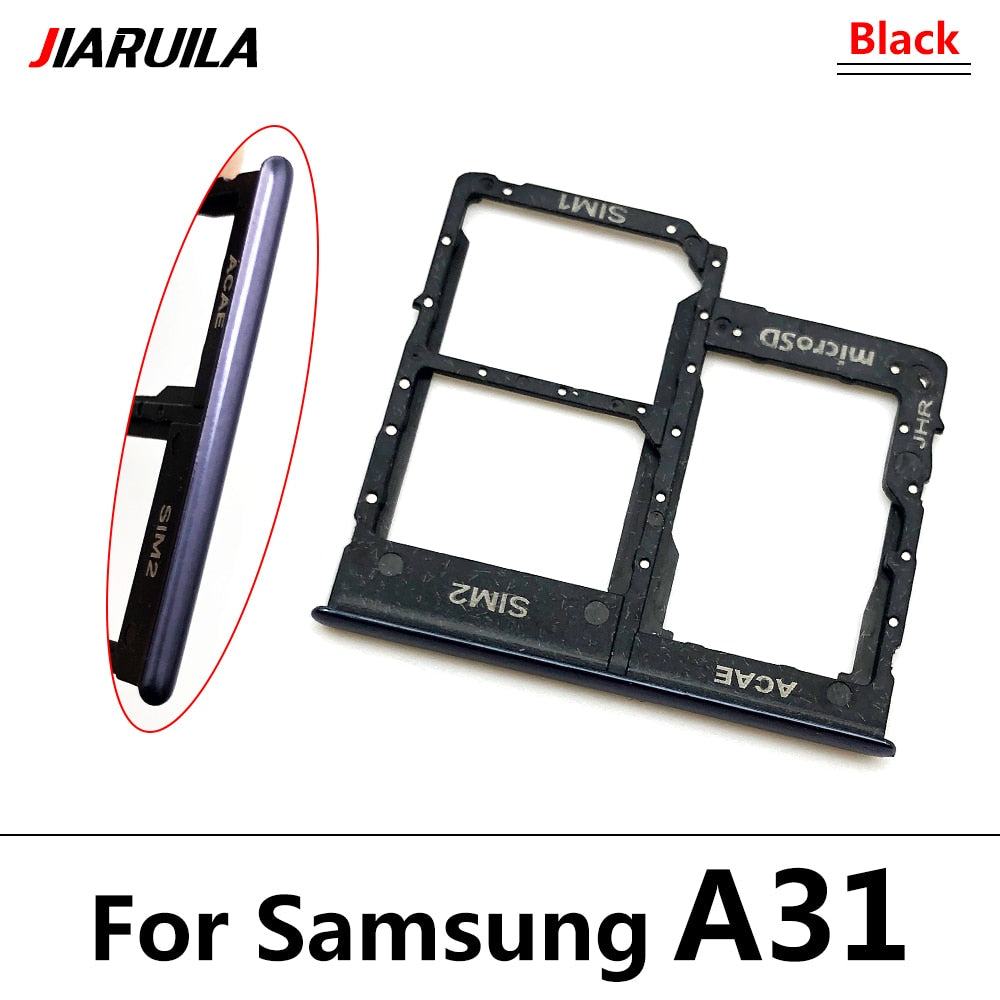 Original Dual Card Phone Sim SD Card Tray For Samsung Galaxy A12 A31 A51 A71 NEW SIM Chip Holder Slot Adapter Drawer Part + Pin