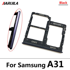 Original Dual Card Phone Sim SD Card Tray For Samsung Galaxy A12 A31 A51 A71 NEW SIM Chip Holder Slot Adapter Drawer Part + Pin