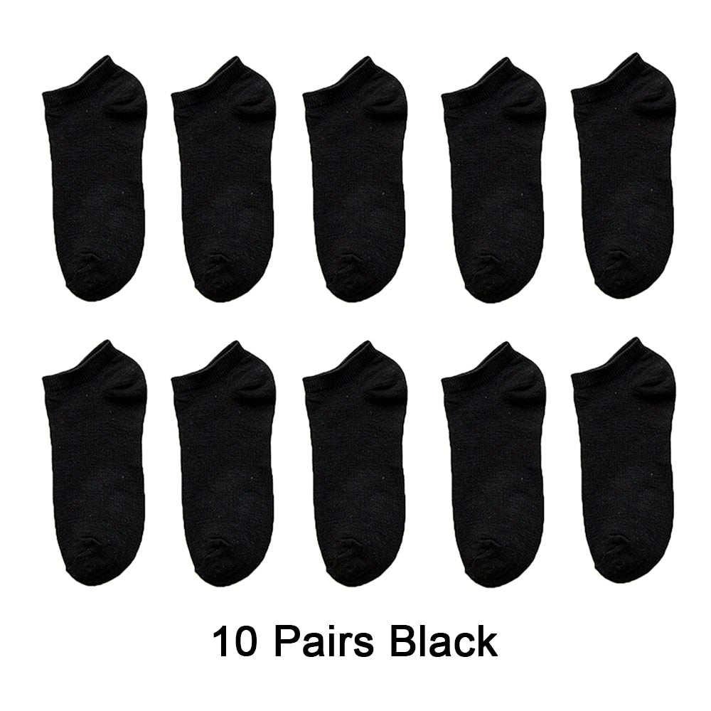 10 Pairs Women  Breathable Sports socks Solid Color Boat Comfortable Cotton Ankle Socks  Wholesale
