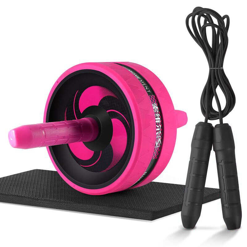 Roller&amp;Jump Rope No Noise Abdominal Wheel Ab Roller with Mat  For Exercise Fitness Equipment Accessories Body Building