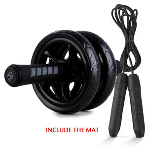 Roller&amp;Jump Rope No Noise Abdominal Wheel Ab Roller with Mat  For Exercise Fitness Equipment Accessories Body Building