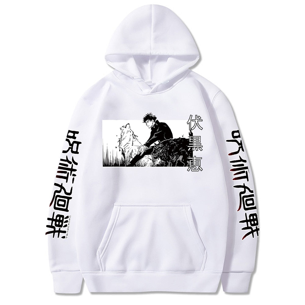 Japanese Anime Hoodies Jujutsu Kaisen Men Women Winter Pullovers Sweatshirts Megumi Fushiguro Hoody Tops Mens Hoodies