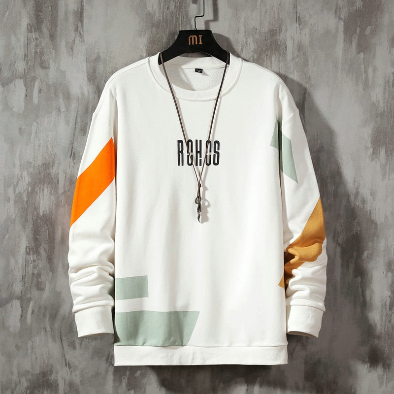 2023 Patchwork Color Sweatshirt Men&#39;S Hoodies Spring Autumn Hoody Casual Streetwear Clothes