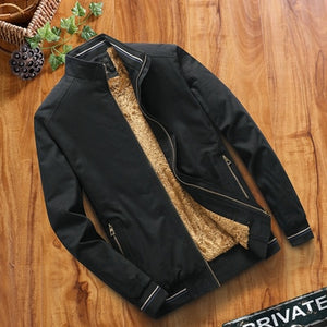 DIMUSI Fleece Jackets Mens Pilot Bomber Jacket Warm Male Fashion Baseball Hip Hop Coats Slim Fit Thermal Coats Mens Clothing