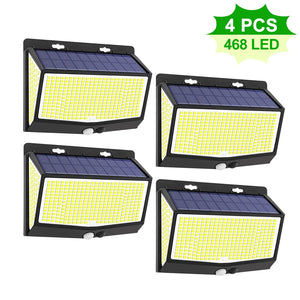 468 208 310 LED Solar Lamps 3 Modes PIR Motion Sensor Waterproof Garden decor wall street Lights Outdoor Sunlight Powered lights