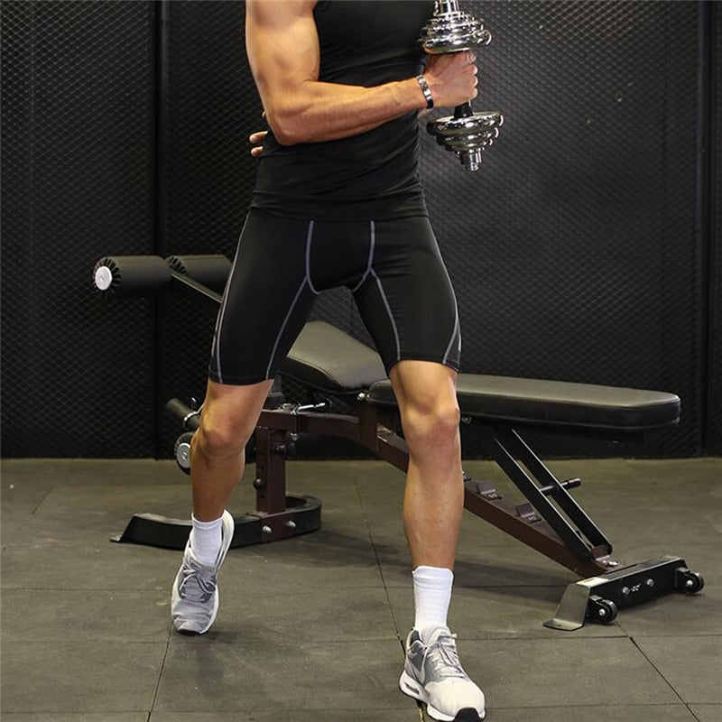 Men Compression Short Running Tights Men Quick Dry Gym Fitness Sport Leggings Running Shorts Male Underwear Sport Shorts
