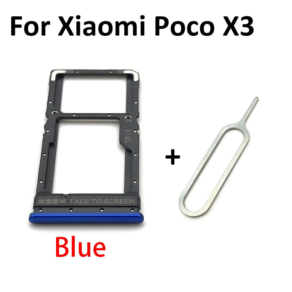 New For Xiaomi Redmi K20 K20 Pro For Xiaomi Mi 9T SIM Card Tray Slot Holder For Xiaomi Mi 10 Mi10 Pro 10T Lite Poco X3
