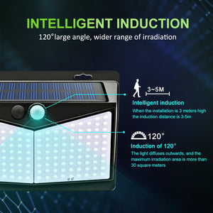 468 208 310 LED Solar Lamps 3 Modes PIR Motion Sensor Waterproof Garden decor wall street Lights Outdoor Sunlight Powered lights