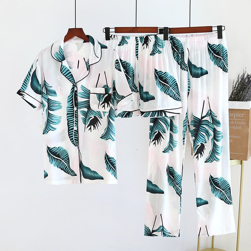 2023 New Pyjamas For Women&#39;s Spring And Summer 100%Viscose Home Clothes Pajama shorts women Nightwear Female Set Woman 2 Pieces