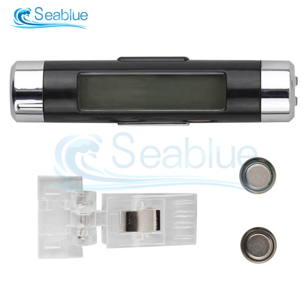 2 in 1 Car Auto Thermometer Clock Calendar LCD Digital Display Screen Clip-on Digital Blue Back Light Automotive Accessories