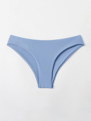 ZTVitality Solid Nylon Sexy Bikini Women's Swimsuit 2021 New Arrival Mid Waist Separate Swimwear Summer Brazilian Bikinis Bottom