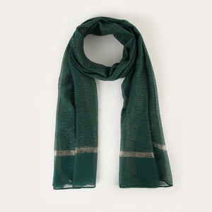 A119 Gold Silk Shearing Long Scarf Arabian Scarf Hijab Monochrome Fashion Popular Export Foreign Trade New