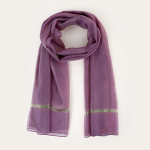A119 Gold Silk Shearing Long Scarf Arabian Scarf Hijab Monochrome Fashion Popular Export Foreign Trade New