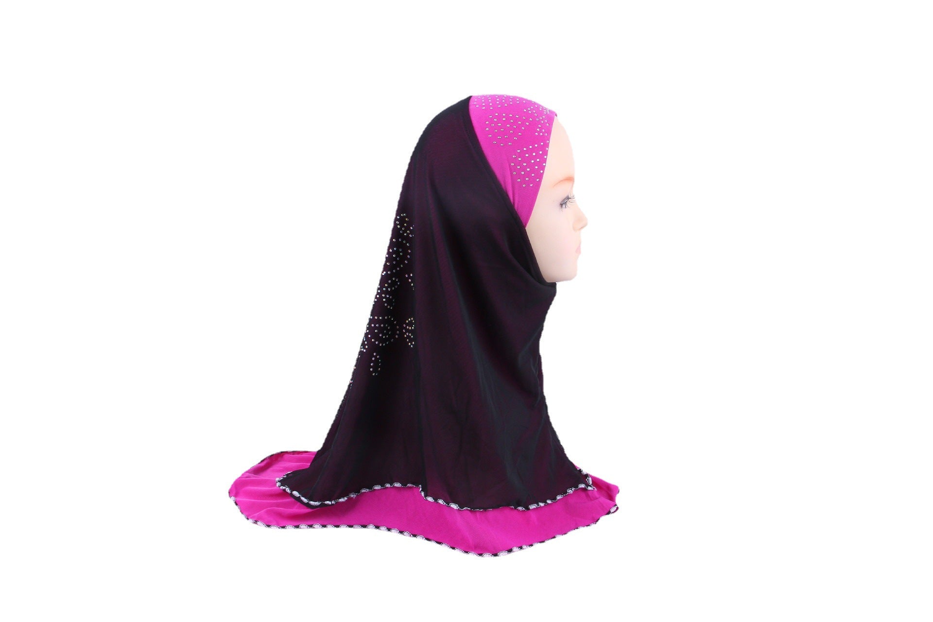 Ethnic style turban hijab Arab popular double-layer ironing drill Hui convenient hijab wholesale