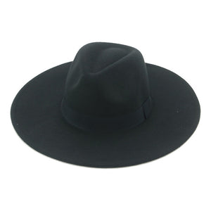 Fedora Hats for Women New 9.5cm Wide Brim Dress Men Caps Felted Hat Panama Church Wedding Ribbon Band Men Hat Sombreros De Mujer