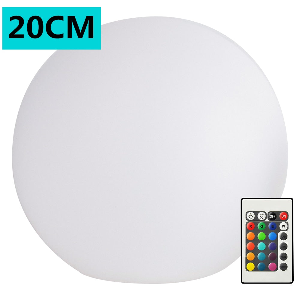 BORUiT RGB LED Waterproof Garden Ball Light Outdoor Lawn Lamps Christmas Party Landscape Swimming Pool Floating Lights