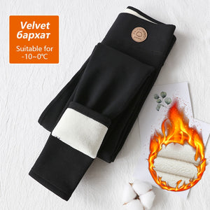 Women's Winter Leggings Thermal Velvet Cotton Slimming Tights with Fleece Pant Black Stretch Gray Thick Warm Leggings for Women