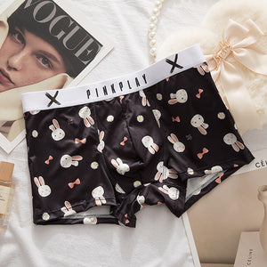 New Arrival Couple Underwear Cute Low Waist Thong Sexy Underwear Breathable Comfortable Men Boxer G String Boyfriend Girlfriend