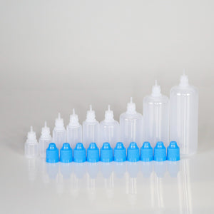 20pcs 5ml/10ml/15ml/20ml/30ml/50ml/100ml/120ml Empty LDPE Plastic E Liquid Juice Dropper Eye Bottles Long Tip Cap Vape Container