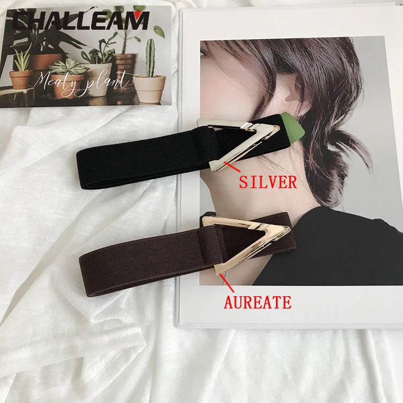 Triangle Belt Women&#39;s Decorative Elastic Dress Sweater Set Simple Black Brown Belt Multi functional Fashion Belt x254
