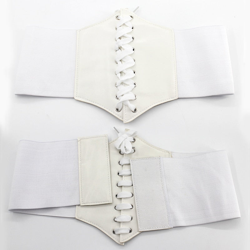 Black Body Shapewear Women Gothic Clothing Underbust Waist Cincher Trainer Pu Leather Elastic Sexy Bridal Corsets and Bustiers